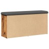 Banc à chaussures vieux bois 102x32x50 cm bois d'ingénierie 532991532991