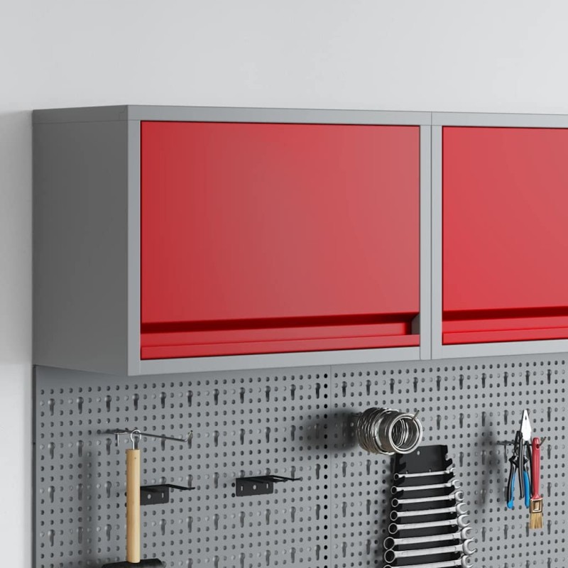 Armoire à outils avec stockage Rouge et Gris 50 x 25 x 35 cm 532993532993