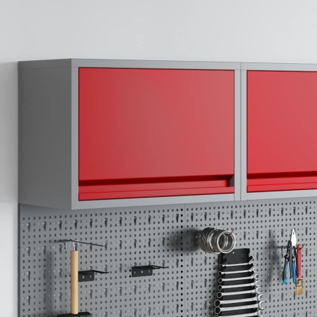 Armoire à outils avec stockage Rouge et Gris 50 x 25 x 35 cm 532993532993