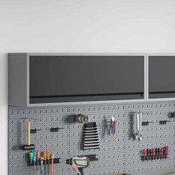 Armoire à outils avec stockage Noir et gris 100 x 25 x 35 cm 532994532994