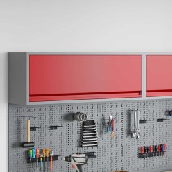 Armoire à outils avec stockage Rouge et Gris 100 x 25 x 35 cm 532995532995