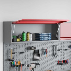 Armoire à outils avec stockage Rouge et Gris 100 x 25 x 35 cm 532995532995