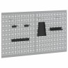 Panneau mural à outils 2 pcs Gris 100 x 1 x 60 cm 532996532996