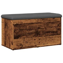Banc de rangement vieux bois 82x42x45 cm bois d'ingénierie 532997532997