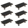 Chariot de Transport 6 pcs Gris Contreplaqué 533004533004
