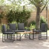 Ensemble de meubles d'extérieur 4 pcs Noir et Gris foncé 533005533005