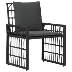 Ensemble de meubles d'extérieur 4 pcs Noir et Gris foncé 533005533005
