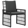 Ensemble de meubles d'extérieur 4 pcs Noir et Gris foncé 533005533005