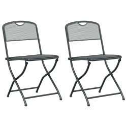 Chaises de jardin 2 pcs Anthracite 52,5 x 46 x 82 cm Fer 533006533006