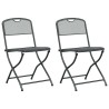 Chaises de jardin 2 pcs Anthracite 52,5 x 46 x 82 cm Fer 533006533006