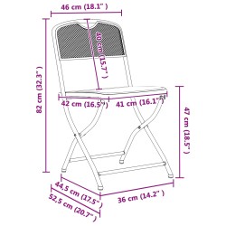 Chaises de jardin 2 pcs Anthracite 52,5 x 46 x 82 cm Fer 533006533006