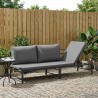 Transat 3 personnes Noir 200 x 62 x 59,5 cm Textilène 533007533007