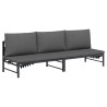 Transat 3 personnes Noir 200 x 62 x 59,5 cm Textilène 533007533007
