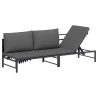 Transat 3 personnes Noir 200 x 62 x 59,5 cm Textilène 533007533007