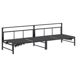 Transat 3 personnes Noir 200 x 62 x 59,5 cm Textilène 533007533007