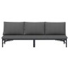 Transat 3 personnes Noir 200 x 62 x 59,5 cm Textilène 533007533007