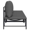 Transat 3 personnes Noir 200 x 62 x 59,5 cm Textilène 533007533007