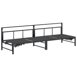 Transat Noir 200 x 62 x 59,5 cm Textilène 533008533008