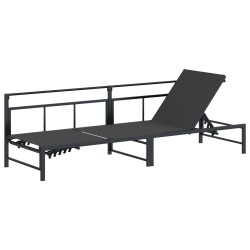 Transat Noir 200 x 62 x 59,5 cm Textilène 533008533008