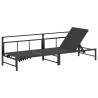 Transat Noir 200 x 62 x 59,5 cm Textilène 533008533008
