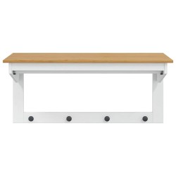 Porte-manteau HILL Blanc et marron miel 90 x 35 x 41,5 cm 533009533009