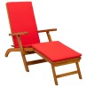 Chaise longue inclinable et pliable avec coussin 2 pcs Rouge 533011533011