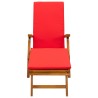 Chaise longue inclinable et pliable avec coussin 2 pcs Rouge 533011533011