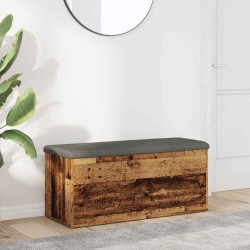 Banc de rangement vieux bois 102x42x45 cm bois d'ingénierie 533015533015