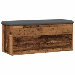 Banc de rangement vieux bois 102x42x45 cm bois d'ingénierie 533015533015