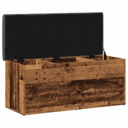 Banc de rangement vieux bois 102x42x45 cm bois d'ingénierie 533015533015
