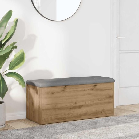 Banc de rangement Chêne artisanal 102x42x45 cm Bois d'ingénierie 533018533018
