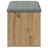 Banc de rangement Chêne artisanal 102x42x45 cm Bois d'ingénierie 533018533018