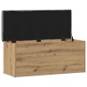 Banc de rangement Chêne artisanal 102x42x45 cm Bois d'ingénierie 533018533018