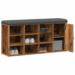 Banc à chaussures vieux bois 102x32x50 cm bois d'ingénierie 533020533020