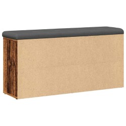 Banc à chaussures vieux bois 102x32x50 cm bois d'ingénierie 533020533020