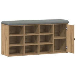 Banc à chaussures chêne artisanal 102x32x50cm bois d'ingénierie 533022533022