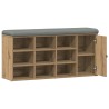 Banc à chaussures chêne artisanal 102x32x50cm bois d'ingénierie 533022533022