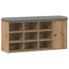 Banc à chaussures chêne artisanal 102x32x50cm bois d'ingénierie 533022533022