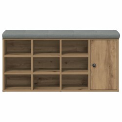 Banc à chaussures chêne artisanal 102x32x50cm bois d'ingénierie 533022533022