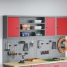 Armoire à outils avec étagère Rouge et Gris 150 x 20 x 55 cm 533024533024