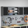 Armoire à outils avec étagère Noir et gris 150 x 20 x 55 cm 533025533025