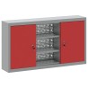 Armoire à outils avec étagère Rouge et Gris 100 x 20 x 55 cm 533027533027