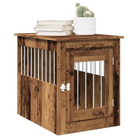Meuble de cage chiens vieux bois 55x75x65 cm bois d'ingénierie 533031533031