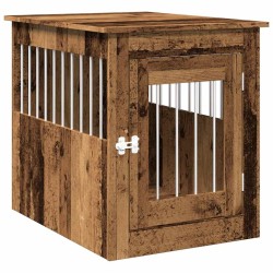 Meuble de cage chiens vieux bois 55x75x65 cm bois d'ingénierie 533031533031