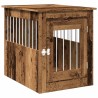 Meuble de cage chiens vieux bois 55x75x65 cm bois d'ingénierie 533031533031