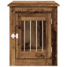 Meuble de cage chiens vieux bois 55x75x65 cm bois d'ingénierie 533031533031