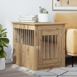 Meuble de cage pour chiens chêne artisanal 55x75x65 cm 533033533033