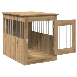 Meuble de cage pour chiens chêne artisanal 55x75x65 cm 533033533033