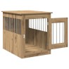 Meuble de cage pour chiens chêne artisanal 55x75x65 cm 533033533033