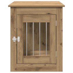 Meuble de cage pour chiens chêne artisanal 55x75x65 cm 533033533033